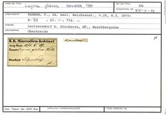 Karteikarte zum Belegmaterial von Lagena globosa (Seguenza, 1862)